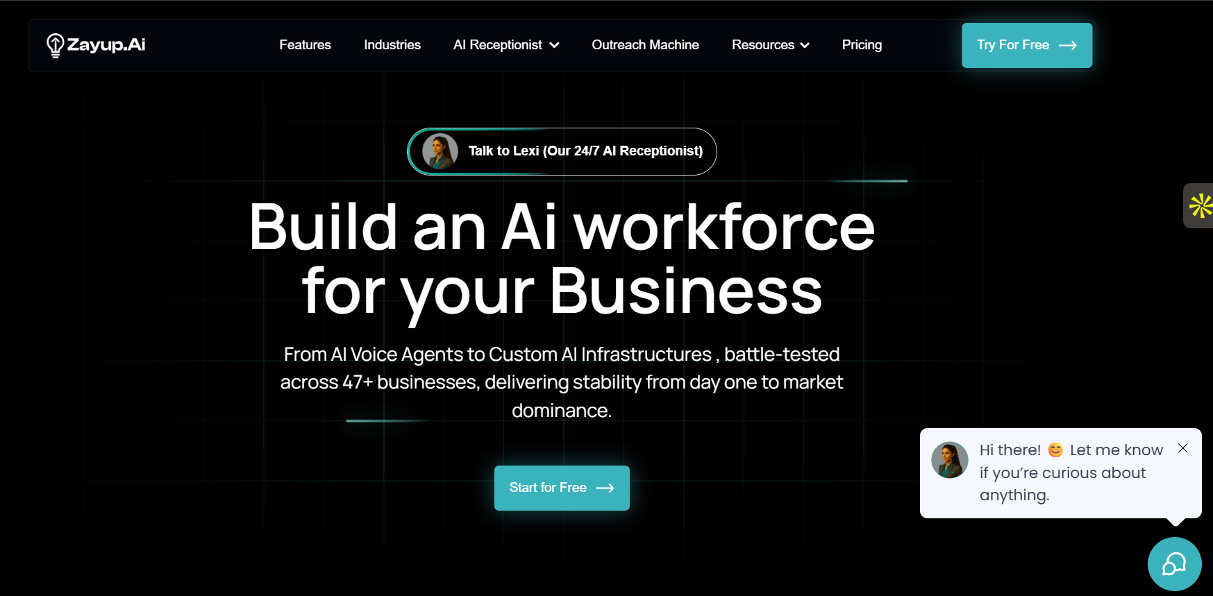 Zayup AI Website Screenshot