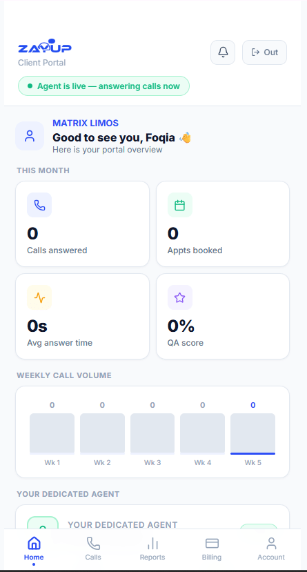 Zayup Customer Platform Dashboard